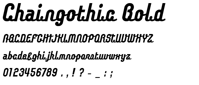 Chaingothic Bold font